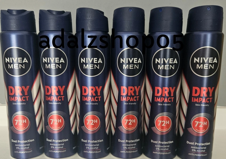 Nivea Men DRY IMPACT Anti Perspirant Deodorant 6x250ml/New
