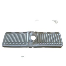 Sink Faucet Mat Waterproof Gray Silicone With Central Faucet Hole Drying Mat