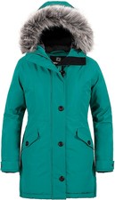 Wantdo Women's Winter Hooded Coat Waterproof Warm Long Puffer Jacket Parka