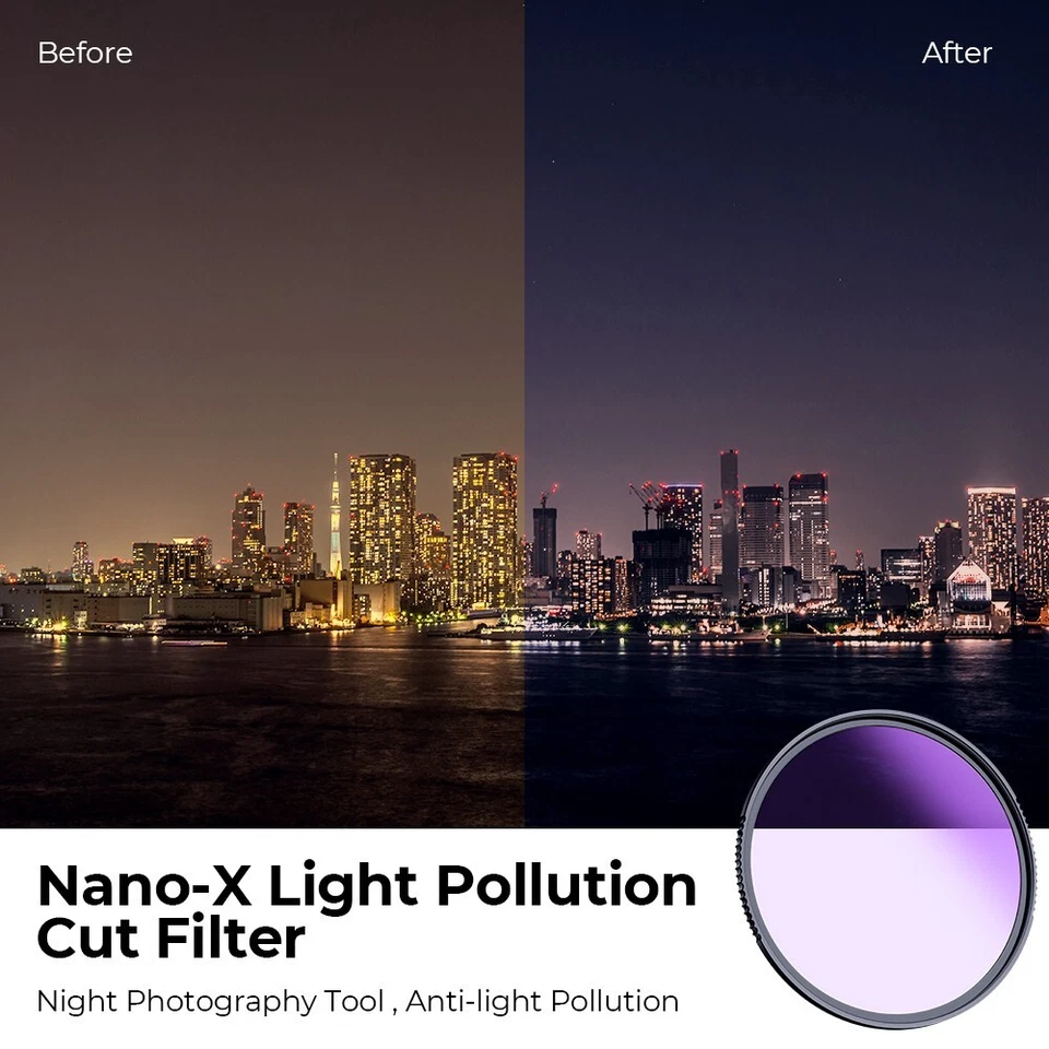 K&F Concept NANO-X 52mm-82mm Clear-Night Filter Light Pollution Reduction - Image 2 of 4