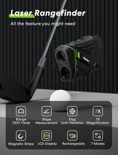 Rangefinder with Slope, 1200 Yards Laser Range Finder, 7X Magnification, Recharg - Picture 3 of 12