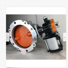 Pneumatic powder Cement double flanged butterfly valve DN250 t