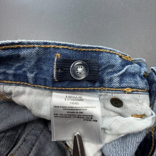Old Navy Loose Bootcut Jeans Boys 8 Regular Blue Adjustable Waist Classic Fit - Picture 4 of 10