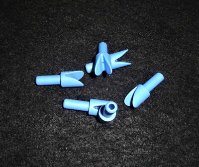 LOT OF SIX (6) COBALT BLUE ALUMINA CERAMIC APPLICATOR THREAD GUIDES No.: 362