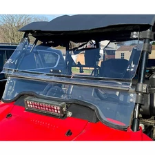 Upgraded 2-IN-1 Flip Windshield Scratch Resistant For Honda Pioneer 700 14-25