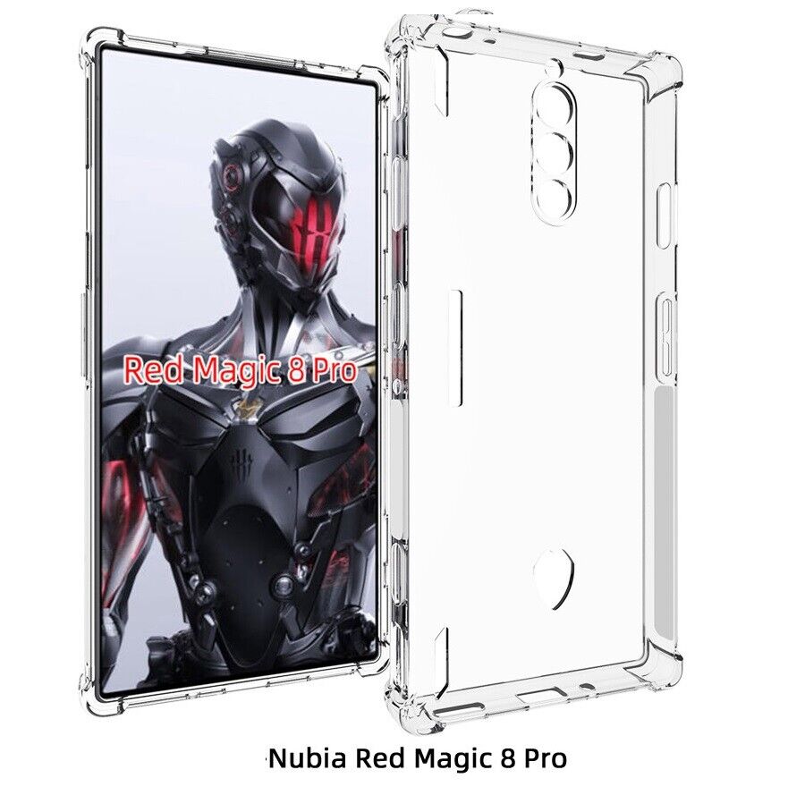 Custodia posteriore in gel morbido trasparente antiurto per ZTE Nubia Red Magic 8 Pro + 7S 7 6 5S 5G trasparente antiurto