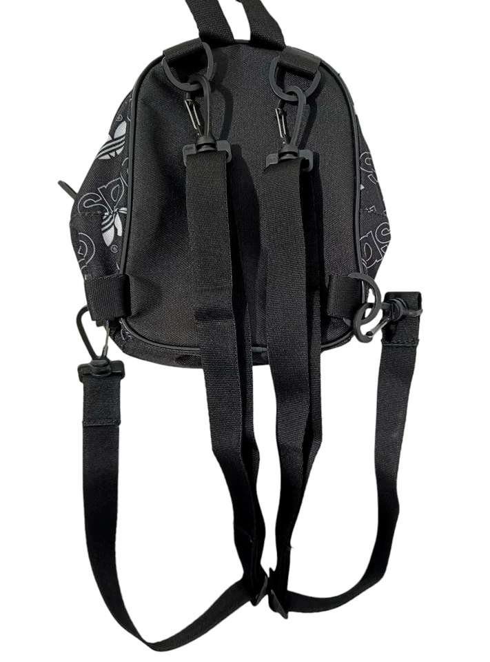 ADIDAS ORIGINALS Damen Mini Rucksack klein classic All over Print logo schwarz - Bild 3 von 4