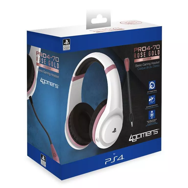 Casque Gaming Pro4-70 4gamers (blanc & Rose)