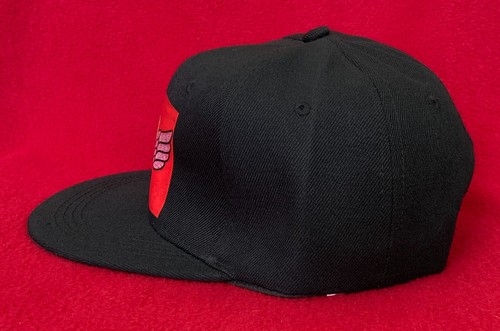 Rock Band Solid Black Color Logo Printed Flat Bill Cap Adjustable Snap Back - Picture 44 of 50