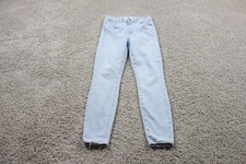 Paige Jeans Womens 27 Blue Margot Ankle Skinny Fray Hem Denim Stretch