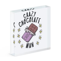 VerrüCkte Schokolade Mann Stars Acryl Foto Block Rahmen Chocoholic Lustiger Witz