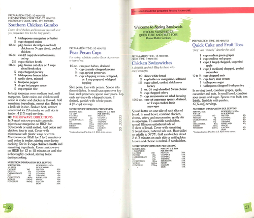 Pillsbury Great Fast Meals Cookbook 1987 15 Min Menus Quick Lean Healthy Light - Picture 4 of 7