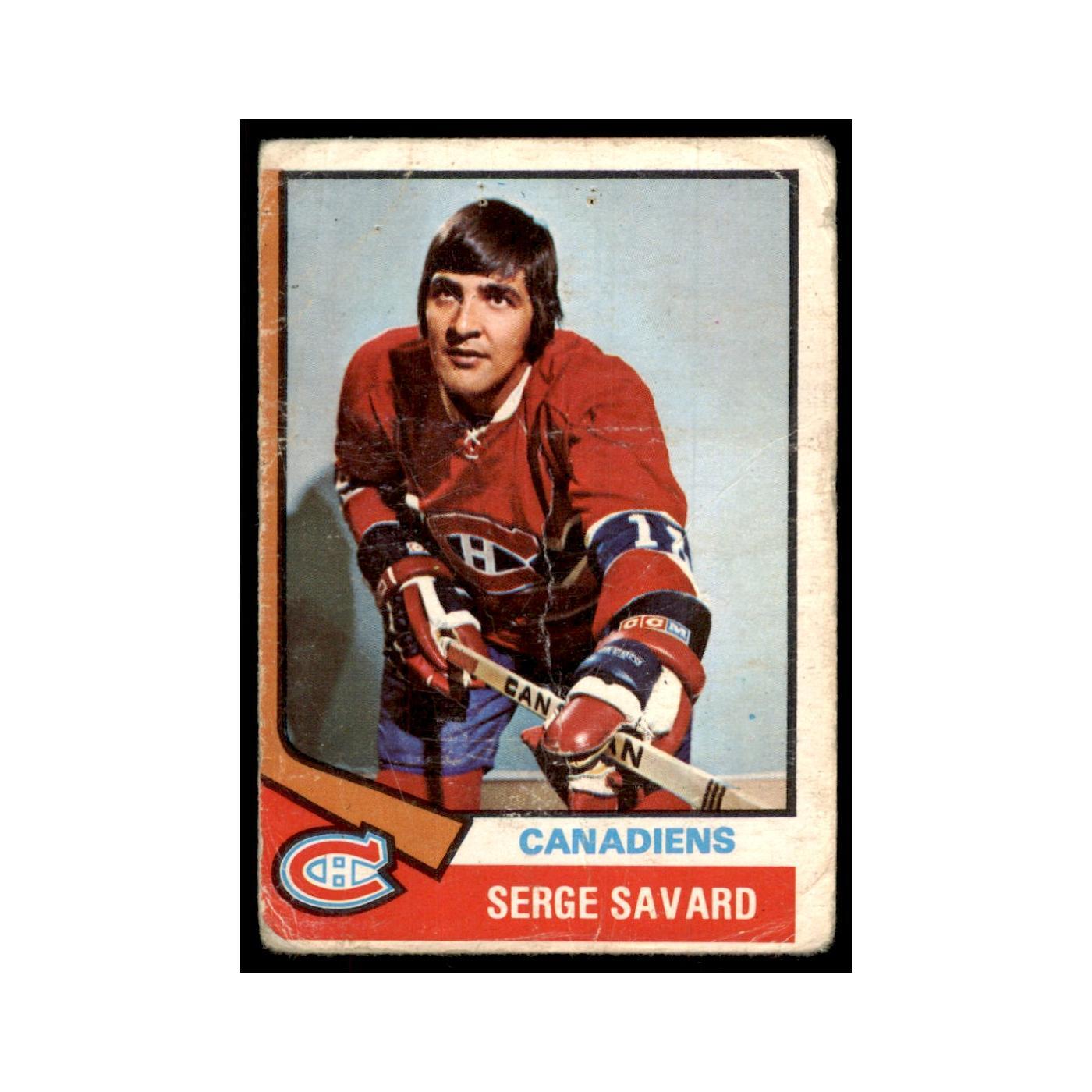 Serge Savard #53 Hockey Cards 1974 O-Pee-Chee trading card — raw and PSA graded price guide