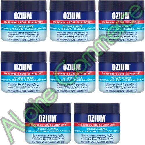 *8-Pack* Ozium Outdoor Essence The Anywhere Odor Eliminator Gel 4.5 Oz 804282 - Picture 1 of 3