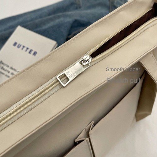 Solid Color Women Handbags Double Pocket Shoulder Bag Crossbody Bag - Picture 12 of 14