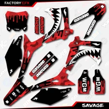 Red Savage Racing Camo Graphics kit fits Honda Crf250 14-17 Crf 250 Decal