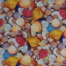 Beach Shells WINDHAM FABRICS Multicolored 52117 Quilters Cotton HALF YARD BTHY