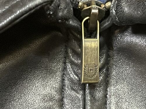 Chaps Leather Bomber Jacket Cotton Lined Buttery Soft Leather Black Men's 2XLT - Picture 7 of 21