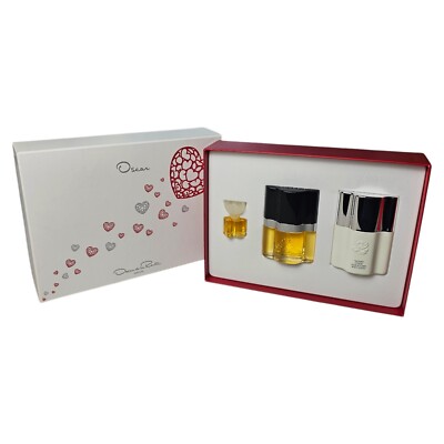NIB Oscar de La Renta Fragrance Gift Set Mini Full Lotion Eau de Toilette Spray
