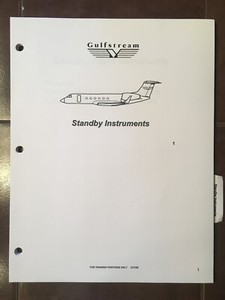 Standby Flight Instruments in Gulfstream V Pilot Training Booklet, GV