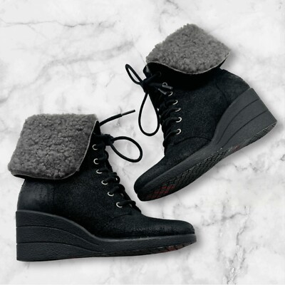 Fashion Boots Ugg Black Wedge Ankle Boots Sale Ugg Insulated Wedge