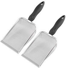 Reptile Stainless Steel Sand Scoop Metal Shovel Sifter Fine Mesh Terrarium Su...