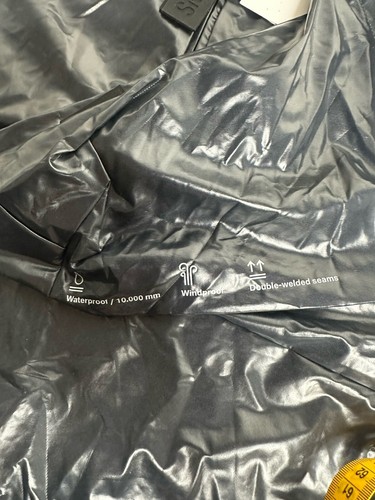 Rains 1/4 Zip Pullover ultraleicht Anorak schwarz metallic Gr. M mit Tasche neu mit Etikett $ 225 - Bild 14 von 19