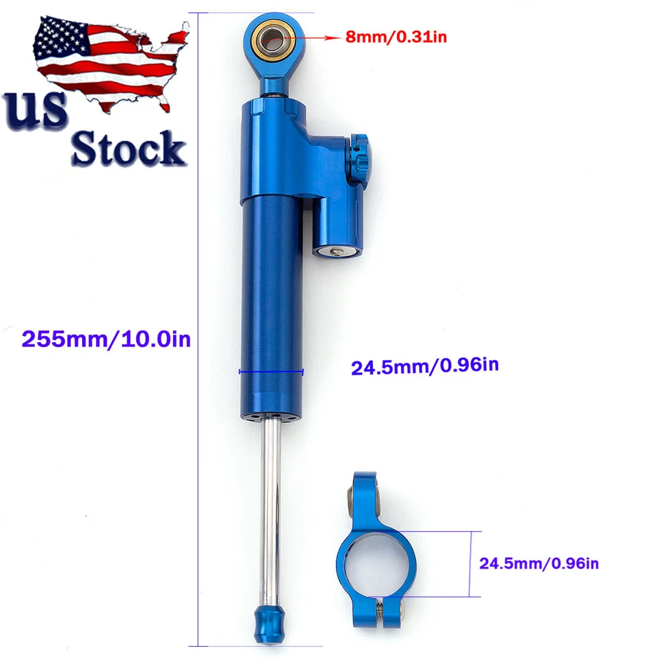 Amortiguador Dirección Moto Estabilizador Lineal Invertido Moto Universal Foto 2 de 4