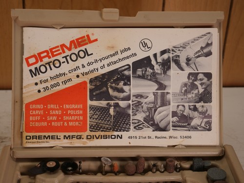 Vintage Dremel Case ONLY 1960s And Attachements - Picture 5 of 13