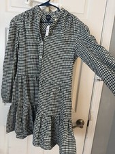 Gap womens dress blue, green, white plaid buttons long sleeve size small Tall