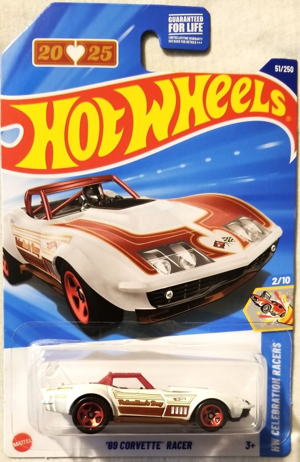 Hot Wheels - 2025 HW Celebration Racers 2/10 '69 Corvette Racer 51/250 (BBHYX01)