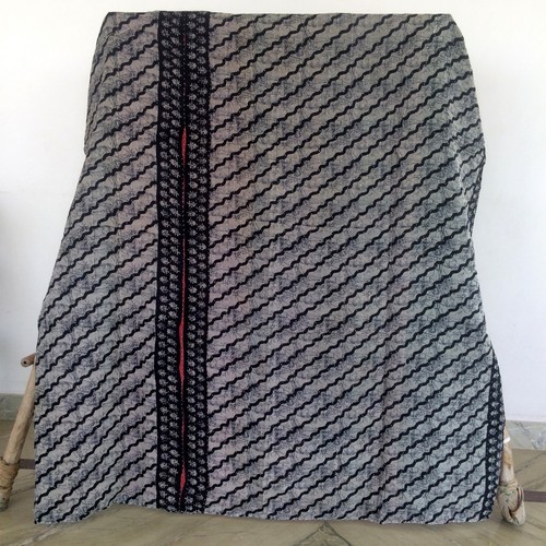 Vintage Quilt Indian Reversible Kantha Throw Blanket Coverlet Twin Size Bedding - Picture 15 of 19