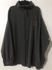 USA Olympics Vintage Full Zip Logo Sweater Made In USA Dark/Gray Sz XL
