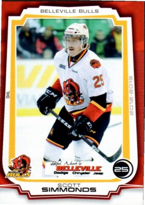 Scott Simmonds Scott Simmonds 2012-13 Belleville Bulls | eBay