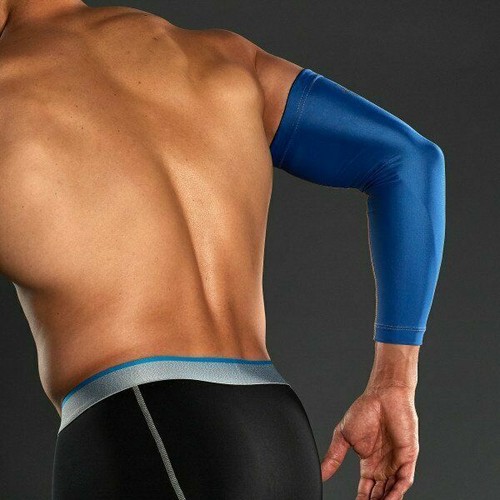 🔥Tommie Copper Sports Compression Arm Sleeve Black Camo/ Blue Size L/XL NEW🔥 - Picture 9 of 18