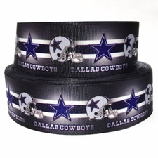 GROSGRAIN RIBBON 5/8", 7/8", 1.5"  3" SPORTS TEAM Hobbies Printed FOOTBALL