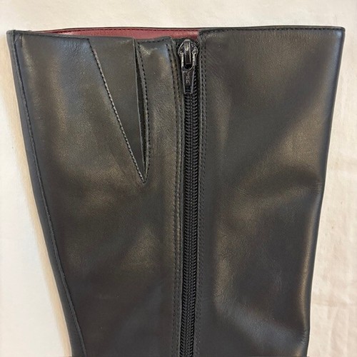 Steve Madden "Holsteer" Black Leather Knee High Stiletto Heeled Boots, Size 8 - Picture 5 of 10