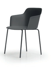 QUITI DEEP PLASTIC Poltroncina monoscocca con braccioli in plastica