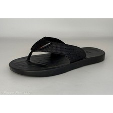 Flip Flops Thong Sandals Men's Black Mesh Size 8 Women's Size 10