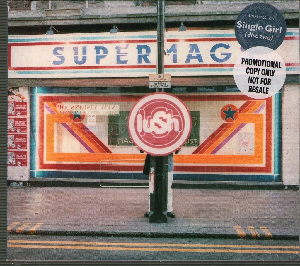 Lush Single Girl CD UK 4ad 1996 2. promo sticker on front of digipak BADD6001CD