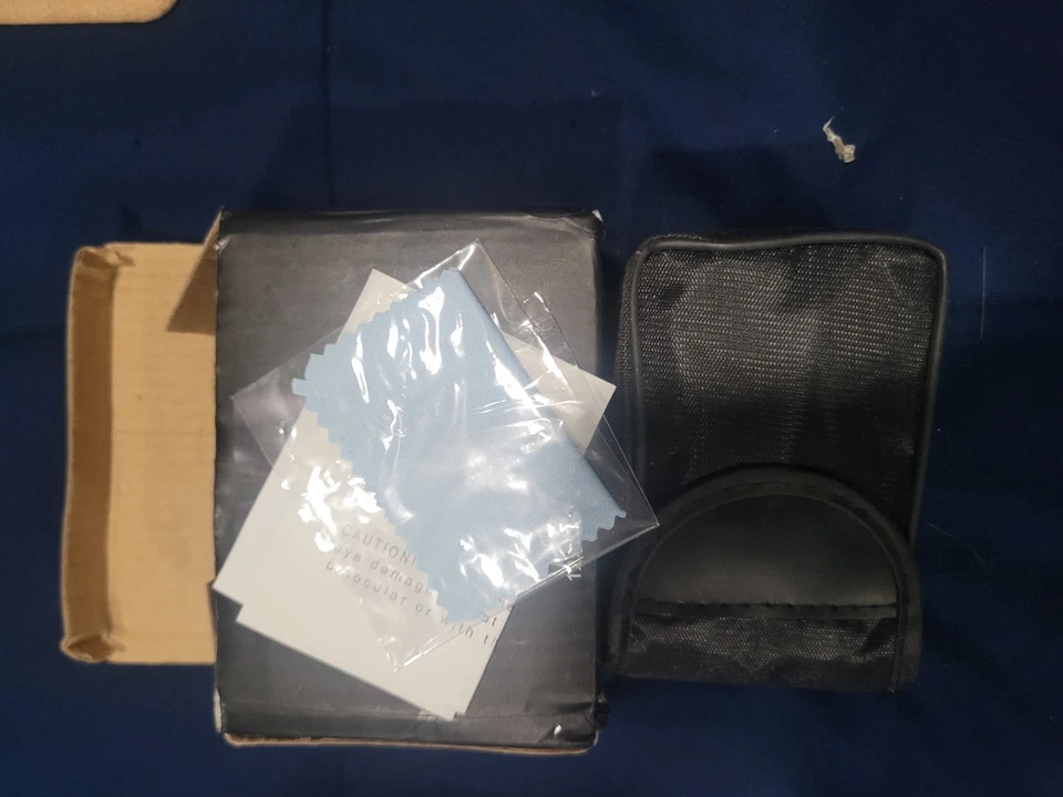 New Compact 12x25 Binoculars with Case – 126m/1000m Field 7.2° Black & Red Trim  - Image 4 of 4