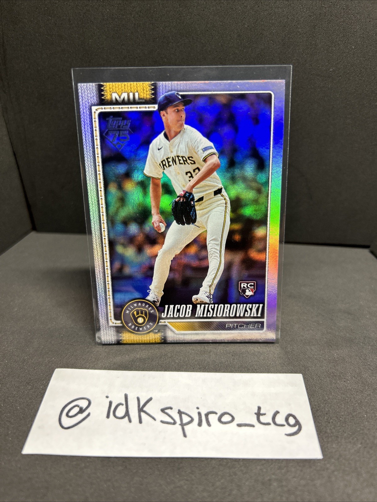 2026 Topps Series 1 Jacob Misiorowski 10 Rainbow Foil Rookie Card