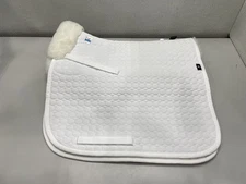 Mattes Square Pad With Bare Flaps & Front Trim Large, White