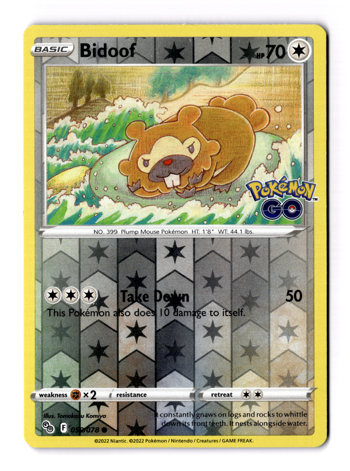 Bidoof 059/078 Pokémon GO Reverse Holo