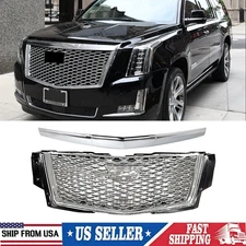 Chrome 2025 Style Front Grille Hood Molding Trim For Cadillac Escalade 2015-2020