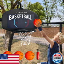Trampoline Basketball Hoop Attachment  Universal Fit, Adjustable Height  Angle