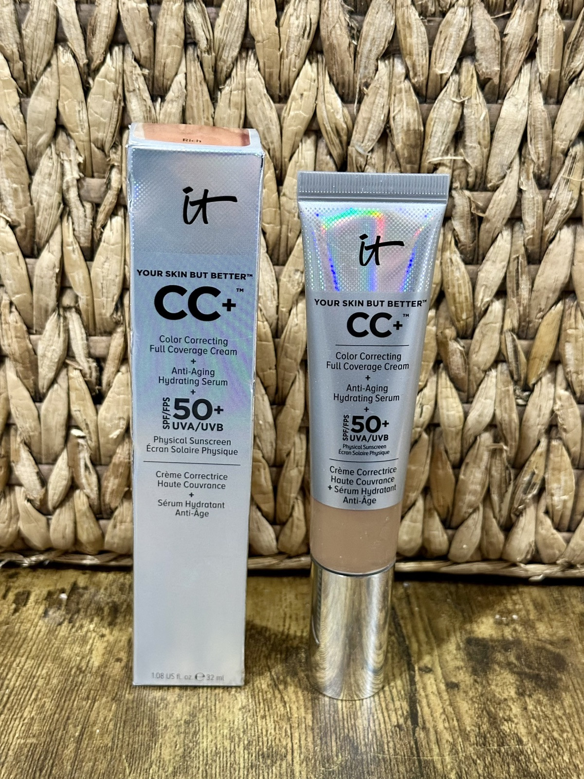 IT Cosmetics CC+ Cream Full Coverage Color Correcting Rich 1.08 oz NIB WC1