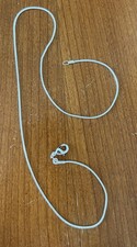 Sterling Silver Snake Chain Necklace 18 Inch Chain Marked 925. 4.4 Gr