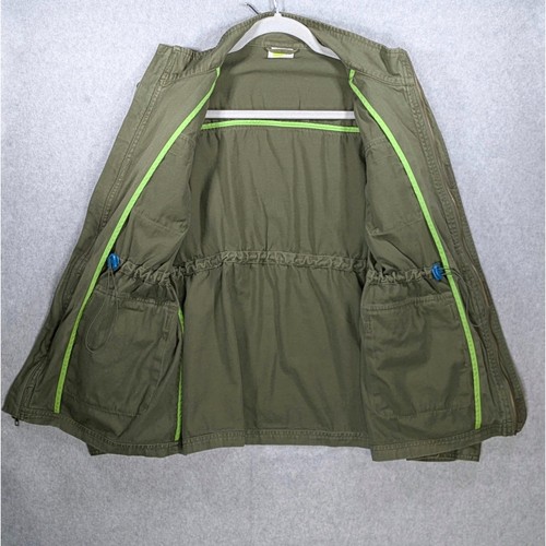 Crazy 8 Girls Green Jacket XL 14 100% Cotton Utility Style Coat with Pockets - Picture 7 of 15