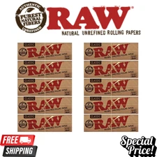 RAW Classic 1 1/4 Rolling Papers – 10 Booklets Natural Unrefined